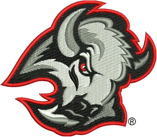 Diseño de bordado Buffalo Sabres logotipo sobre tela