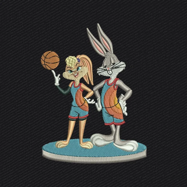 Bugs Bunny e Lola Bunny a basket