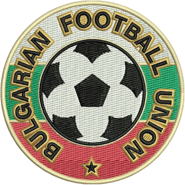 Bulgaria National Football Team Logo Embroidery Design embroidery design shown stitched on fabric