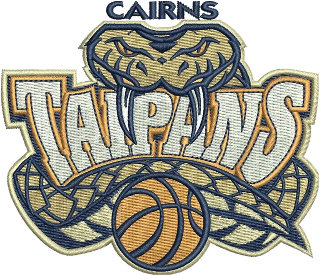 Ricamo Logo della squadra di basket Cairns Taipans su tessuto