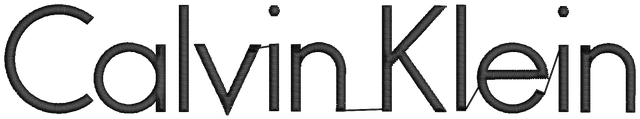 Diseño de bordado Calvin Klein logo 1 sobre tela