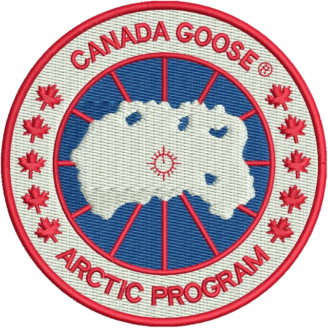 Ricamo Logo Canada Goose su tessuto
