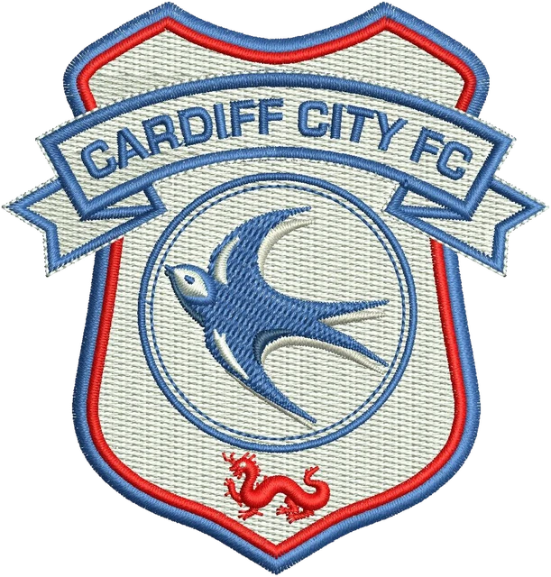 Ricamo Logo Cardiff City Football Club su tessuto