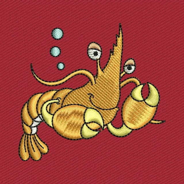 Cartoon Crayfish Stickdatei