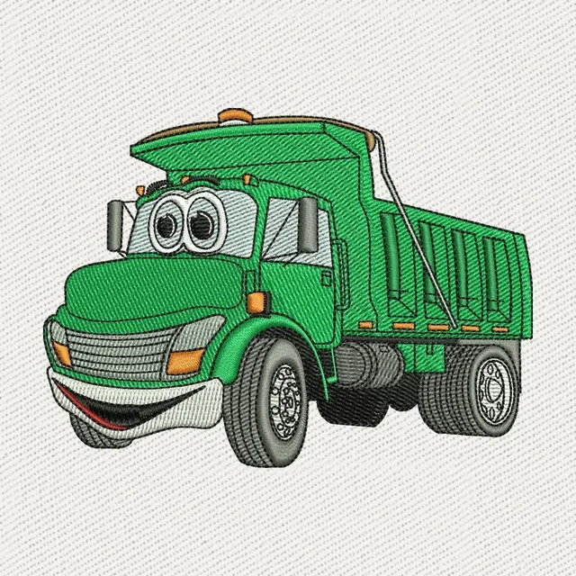 Camion-benne de dessin animé