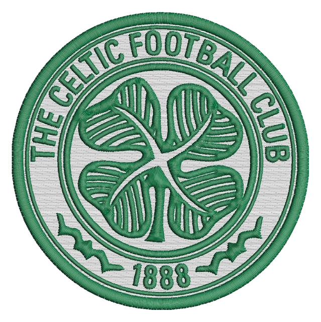 Motif de broderie Celtic Football Club brodé sur tissu