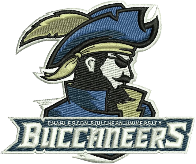 Stickdatei Charleston Southern University Logo Stickdatei auf Stoff gestickt