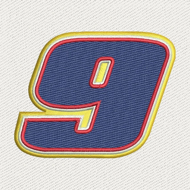 Chase Elliott NASCAR Number 9 Logo Embroidery Design