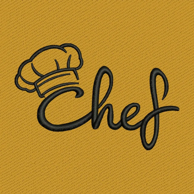 Cappello da chef con la parola chef