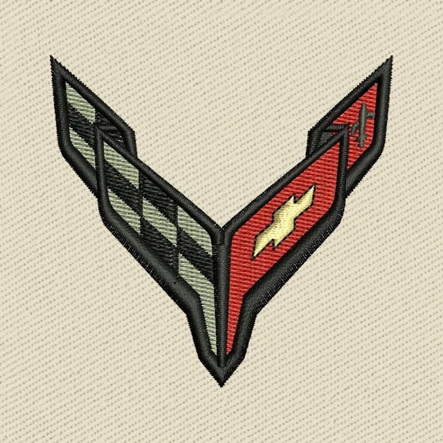 Chevrolet Corvette New Logo 2 Embroidery Design