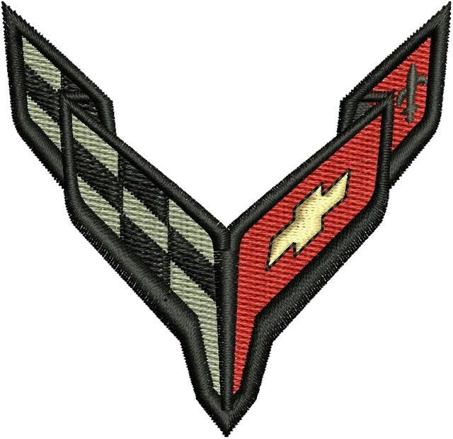 Ricamo Nuovo logo Chevrolet Corvette 2 su tessuto
