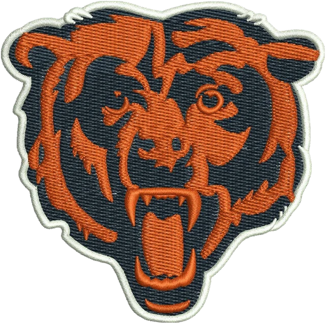 Chicago Bears Logo 2023 Embroidery Design embroidery design shown stitched on fabric