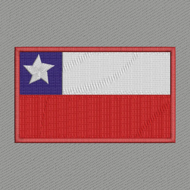 Chile Flag Embroidery Design