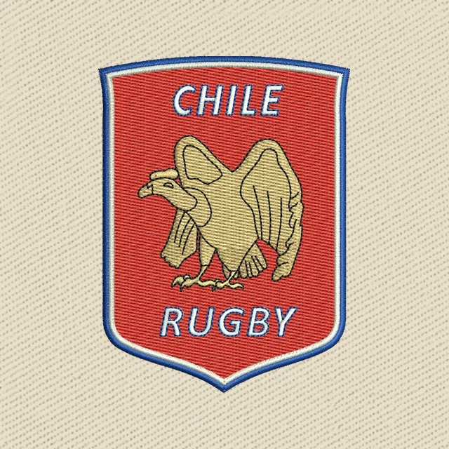 Chile Rugby Wappen mit Kondor Stickdatei
