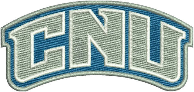 Diseño de bordado Logotipo deportivo de Christopher Newport University sobre tela