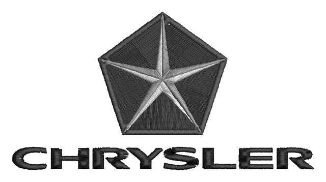 Diseño de bordado Logotipo de Chrysler sobre tela