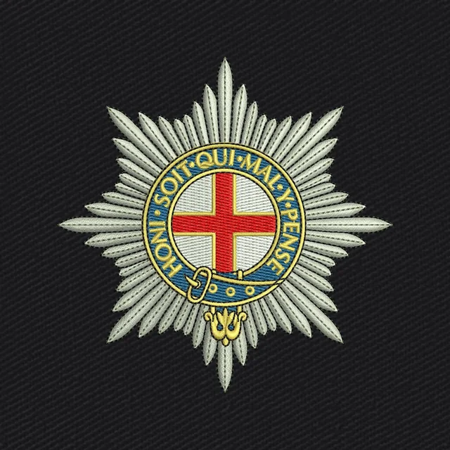 Diseño de bordado insignia estrella Coldstream Guards