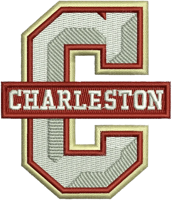 Motif de broderie College of Charleston Cougars logo brodé sur tissu