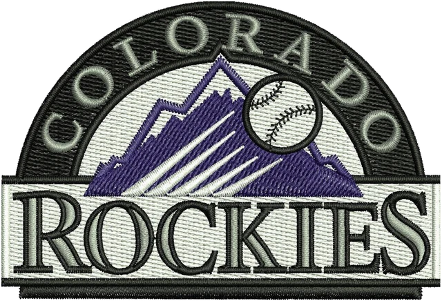 Ricamo Logo Colorado Rockies su tessuto