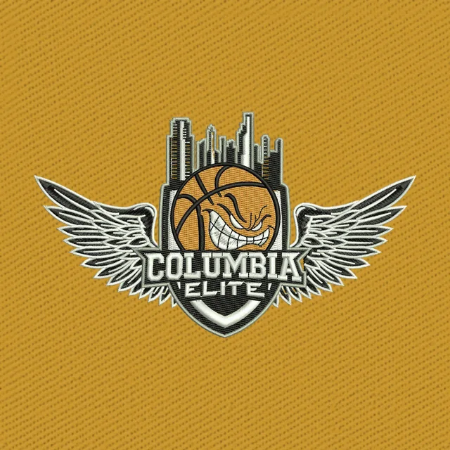Columbia Elite Basketball-Logo mit Flügeln Stickdatei