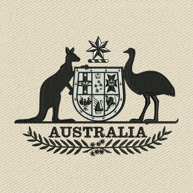 Commonwealth of Australia Coat of Arms Logo Stickdatei