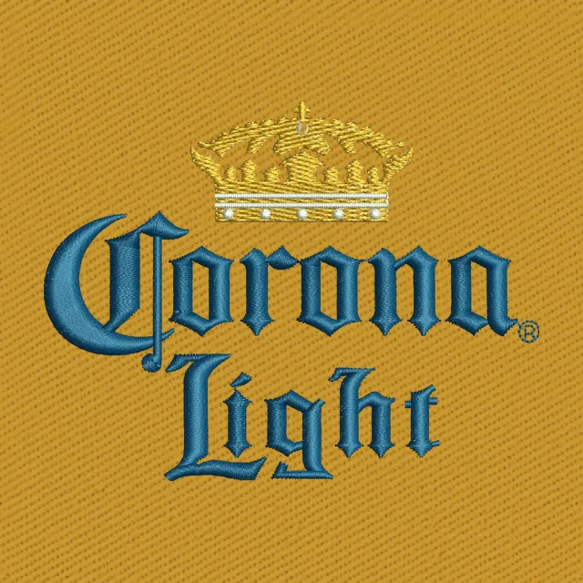 Corona Light Beer Logo Embroidery Design