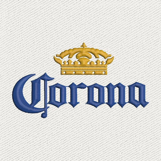 Corona Logo Embroidery Design