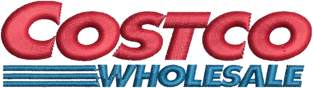 Diseño de bordado Costco logotipo sobre tela