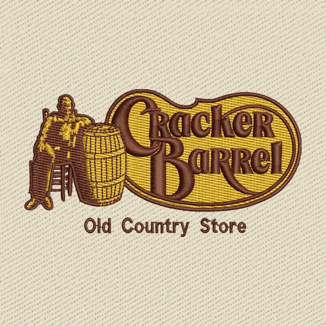 Cracker Barrel Logo Embroidery Design