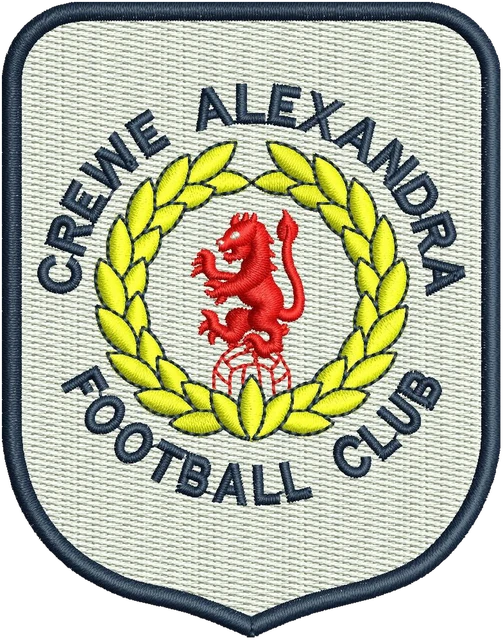 Ricamo Disegno da ricamo Stemma con alloro del Crewe Alexandra FC su tessuto