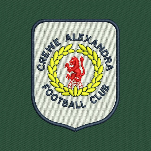 Crewe Alexandra FC Wappen mit Lorbeer Stickdatei