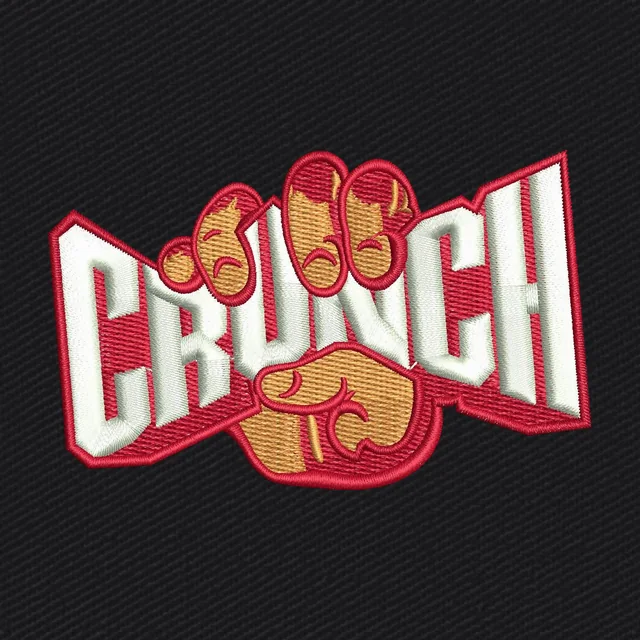 Crunch Fitness Logo Embroidery Design