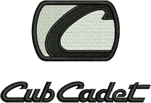 Diseño de bordado Cub Cadet logotipo 2 sobre tela
