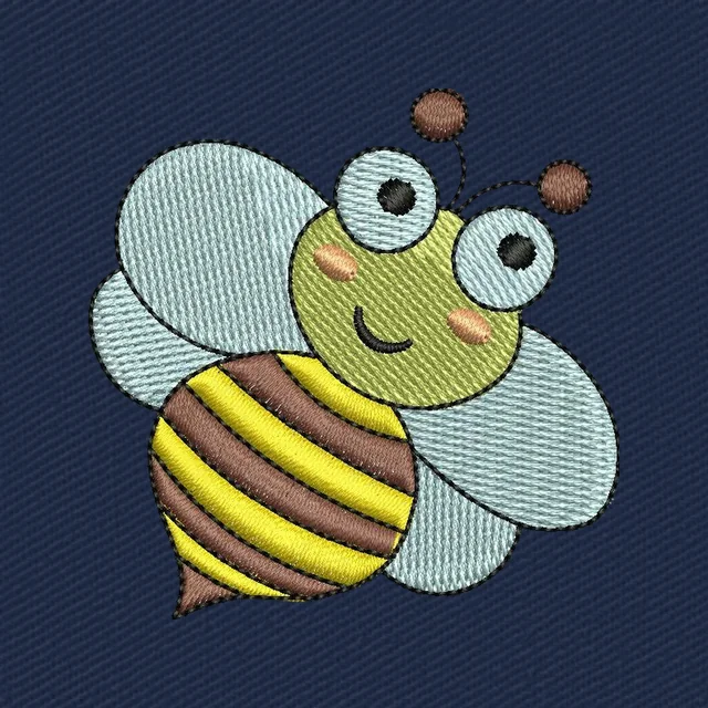 Cute Baby Bee Embroidery Design