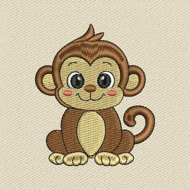 Cute Baby Monkey Stickdatei