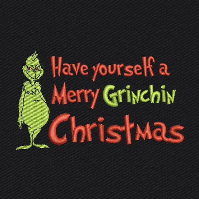 Grinch con texto Merry Grinchin Christmas