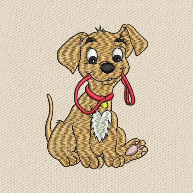 Cute Little Dog Stickdatei