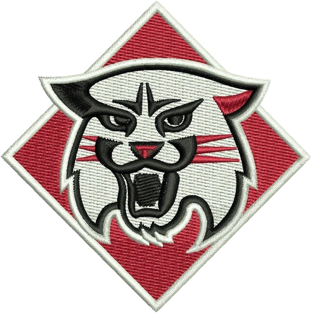 Ricamo Disegno da ricamo Davidson Wildcats logo a rombo su tessuto