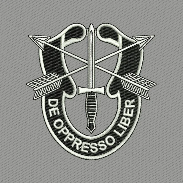De Oppresso Liber Logo Stickdatei