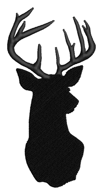 Stickdatei Rehe Stickdatei auf Stoff gestickt