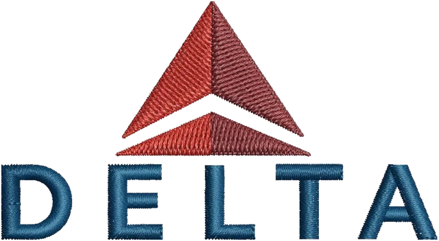Delta Air Lines Logo 2 Embroidery Design embroidery design shown stitched on fabric
