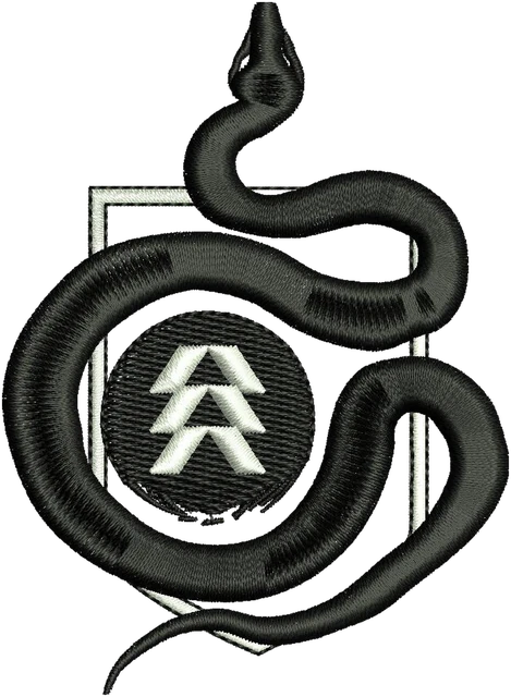 Ricamo Logo Destiny Snake Hunter su tessuto