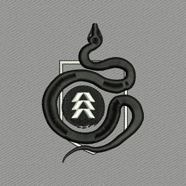 Destiny Snake Hunter Logo Embroidery Design