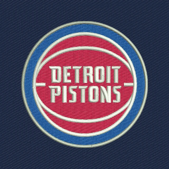 Detroit Pistons Retro-Rundlogo Stickdatei