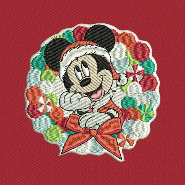 Minnie Mouse Christmas Peppermint Wreath