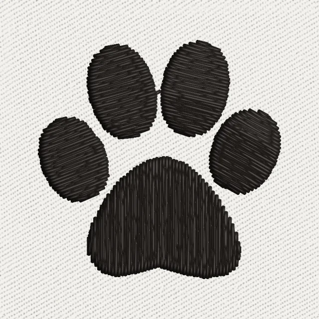 Dog Paw Embroidery Design