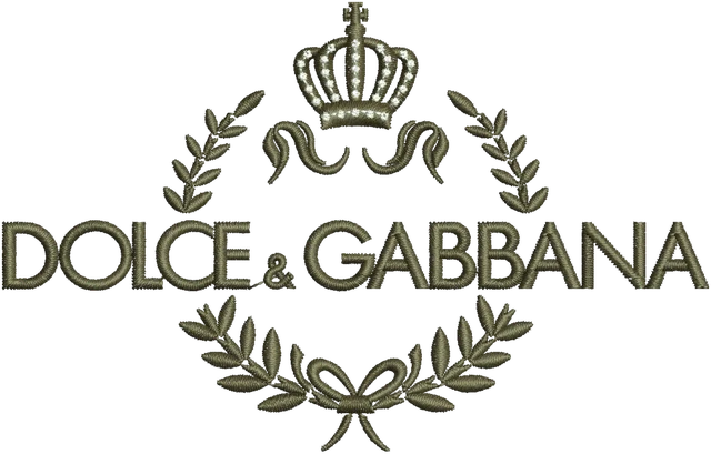 Motif de broderie Dolce Gabbana logo brodé sur tissu
