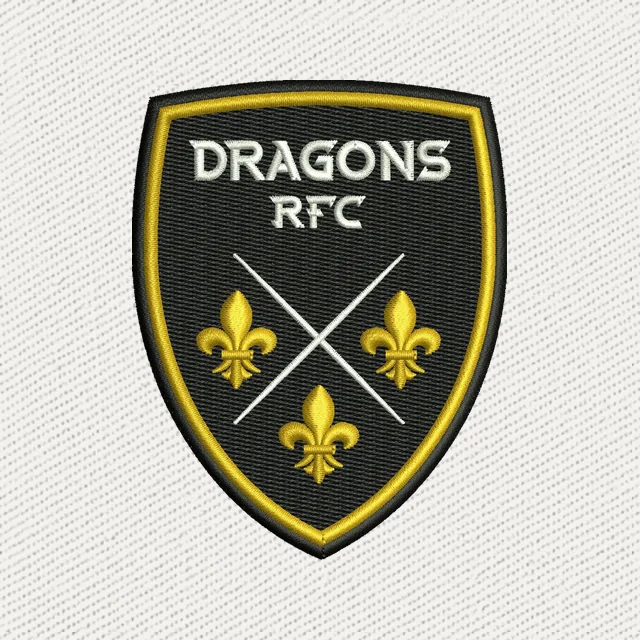 Dragons RFC schwarzes Schildwappen Stickdatei