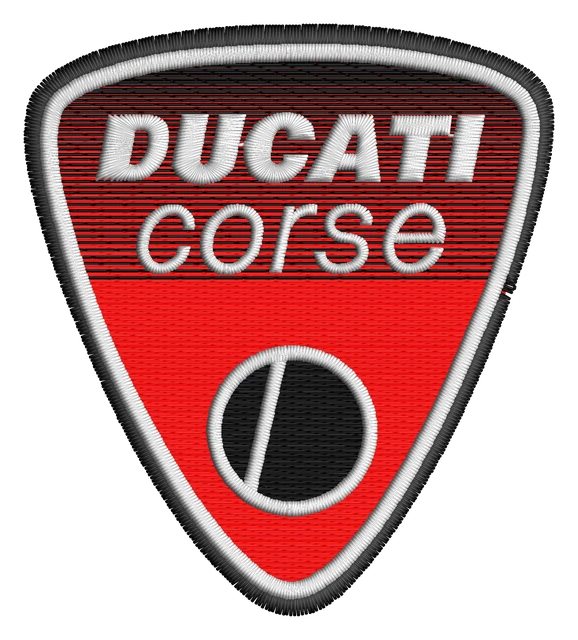 Ricamo Ducati Corse su tessuto