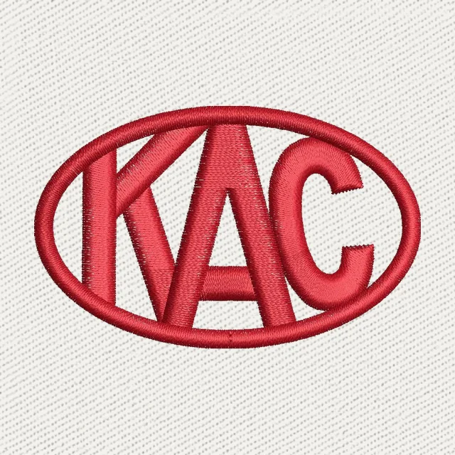 EC KAC II rotes Oval-Monogramm Stickdatei